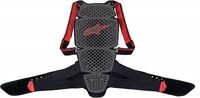 Alpinestars Nucleon KR-Cell, R&uuml;ckenprotektor - Grau/Schwarz/Rot - XS