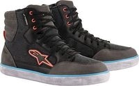 Alpinestars J-6 Canvas, Schuhe wasserdicht - Schwarz/Dunkelgrau/Hellblau - 10 US