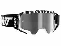 Leatt Velocity 5.5 Zebra, Crossbrille - Schwarz/Weiß Silber-Verspiegelt