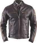 Helstons Ace Oldies, Lederjacke wasserdicht - Dunkelbraun - M