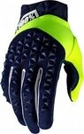 100 Percent Airmatic, Handschuhe - Dunkelblau/Neon Gelb - S