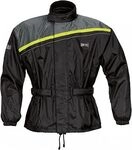 GMS-Moto Douglas, Regenjacke - Schwarz/Grau/Neon-Gelb - M