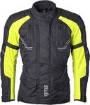 GMS-Moto Taylor, Textiljacke wasserdicht - Schwarz/Neon-Gelb - 3XL