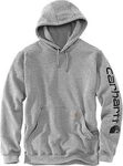 Carhartt Logo, Kapuzenpullover - Hellgrau/Schwarz - XL