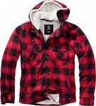 Brandit Lumberjack Winter, Kapuzenjacke - Rot/Schwarz - XXL