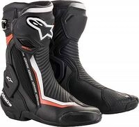 Alpinestars SMX Plus V2, Stiefel - Schwarz/Wei&szlig;/Neon-Rot - 43 EU