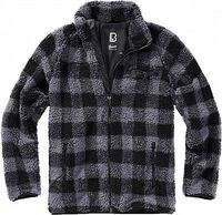 Brandit Teddyfleece, Textiljacke - Schwarz/Grau - XL