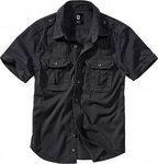 Brandit Vintage, Hemd kurzarm - Schwarz - XXL