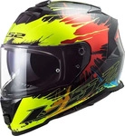 LS2 108003154S, LS2 FF800 Storm Drop, Integralhelm - Schwarz/Neon-Gelb/Rot/Blau...
