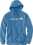 Carhartt Signature Logo, Kapuzenpullover - Hellblau (Lagoon) - XL