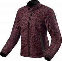 Revit Shade H2O Leopard, Textiljacke wasserdicht Damen - Dunkelrot/Schwarz - M
