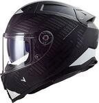 LS2 FF811 Vector II Splitter, Integralhelm - Schwarz/Dunkelgrau/Wei&szlig; - S