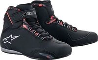 Alpinestars Sektor, Schuhe wasserdicht - Schwarz/Dunkelgrau/Neon-Rot - 6 US