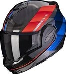 Scorpion EXO-Tech Evo Carbon Genus, Modularhelm - Schwarz/Blau/Rot - XS