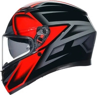 AGV 2118381001-009-XL, AGV K3 Compound, Integralhelm - Schwarz/Rot - XL
