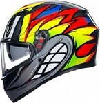 AGV K3 Birdy 2.0, Integralhelm - Grau/Gelb/Rot - L