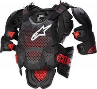 Alpinestars A-10 V2, Brustprotektor Level-2 - Dunkelgrau/Schwarz/Rot - XXL
