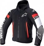 Alpinestars Zaca Air, Textiljacke wasserdicht - Schwarz/Wei&szlig;/Neon-Rot - 3XL