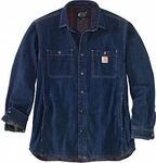 Carhartt Denim-Fleece, Hemd - Dunkelblau (H84) - XL