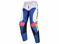 Scott 350 Race Evo S22, Textilhose - Blau/Weiß/Neon-Gelb/Pink - 34