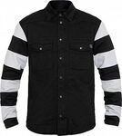 John Doe Motoshirt Prison, Hemd/Textiljacke - Schwarz/Wei&szlig; - XS