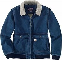 Carhartt Denim-Sherpa, Jeansjacke Damen - Blau (H87) - XL