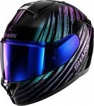 Shark Ridill 2 Assya, Integralhelm - Schwarz/Violett/T&uuml;rkis - L