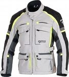 GMS-Moto Everest 3in1, Textiljacke wasserdicht - Hellgrau/Schwarz/Neon-Gelb - XS