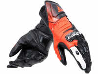 Dainese Carbon 4, Handschuhe lang - Schwarz/Neon-Rot/Weiß - XL