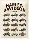 Nostalgic Art Harley-Davidson - Model Chart, Blechschild - 40 cm x 30 cm