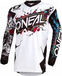 ONeal Element Villain, Trikot Kinder - Wei&szlig;/Schwarz/Blau - S
