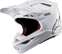 Alpinestars Supertech S-M10 Solid, Motocrosshelm - Wei&szlig; - M