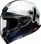 Shoei NXR2 Ideograph, Integralhelm - Schwarz/Wei&szlig;/Blau - XXS