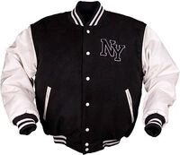 Mil-Tec NY Baseball, Textiljacke - Schwarz/Wei&szlig; - S