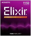Elixir 16027 Nanoweb Acoustic Ph Bronze 11-52 Westerngitarrensaiten