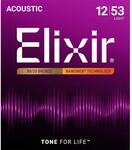Elixir 11052 Nanoweb Acoustic Bronze 12-53 Westerngitarrensaiten
