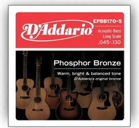 D'Addario EPBB170-5, D'Addario 5er Phosphor Bronze 45-130 Acoustic Bass