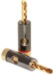 Dynavox Bananenhohlstecker 4er Set Lautsprecherkabel Stecker Silber