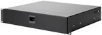 Adam Hall 87402E - 19" Rackschublade 2HE 2/3 Auszug, Stahl Rackschublade