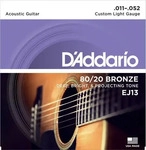 D'Addario EJ13, D'Addario EJ13 11-52 80/20 Bronze Custom Light