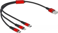 DELOCK DELOCK-86708, DELOCK USB Ladekabel 3 in 1 - 0 3m Schwarz