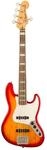 Squier Classic Vibe Active 70s Jazz Bass V LRL Sienna Sunburst E-Bass Braun