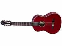 Ortega R121WR-LH, Ortega R121L WR Lefthand - Konzertgitarre für Linkshänder Rot