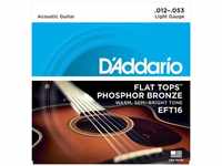 D'Addario EFT16, D'Addario EFT16 12-53 Flat Tops Light Phosphor Bronze Round Wound -