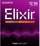 Elixir 11077 Nanoweb Acoustic Bronze 12-56 Westerngitarrensaiten