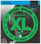 D'Addario 5er Bass XL Nickel 40-125 40-60-75-95-125, EXL220-5 Bass Saiten