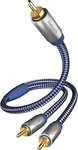 inakustik Premium Sub-Y 2 m Subwoofer Kabel Graublau