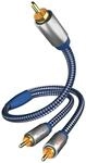 inakustik Premium Sub-Y 3 m Subwoofer Kabel Graublau