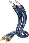 inakustik Premium NF-RCA 1,5 m HiFi Audio Kabel Grau-Blau