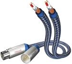 inakustik Premium XLR Stereo 3 m HiFi Audio Kabel Grau-Blau